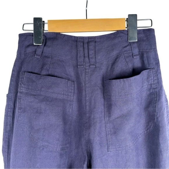 notPERFECTLINEN Women's Size S / M Damme high-waisted pleated front linen pants - Picture 6 of 7
